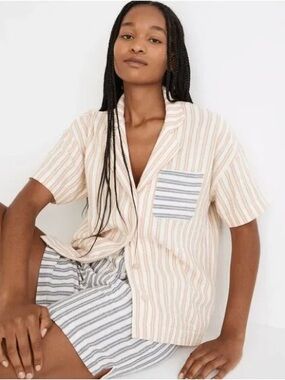 Madewell Lightestspun Oversized Top in Stripe Play